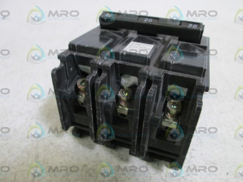 SIEMENS/ I-T-E CIRCUIT BREAKER 20-20-20A 3P NSNP