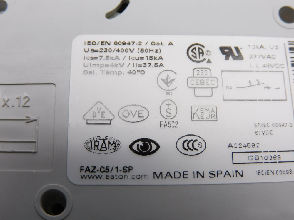 EATON FAZ-C5/1-SP 167257 230/400-240/415V 5A NSMP