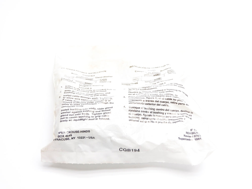 CROUSE HINDS CGB194 NSMP