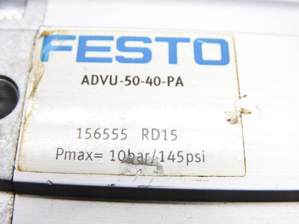 FESTO ADVU-50-40-PA 156555 SER. RD15 145PSI UNMP