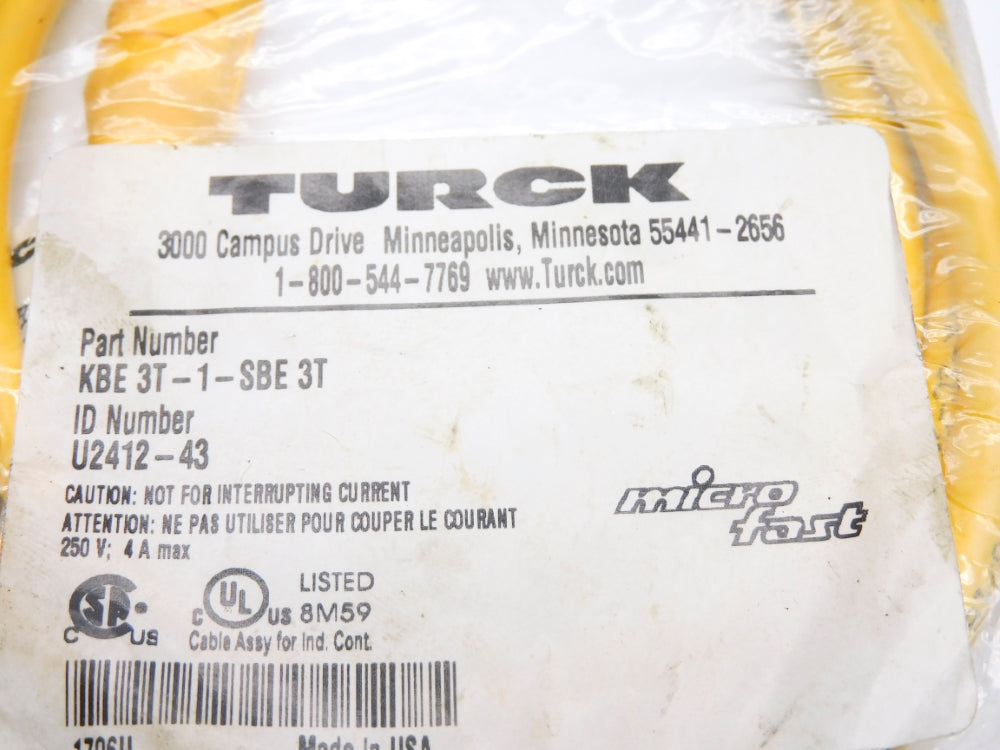 TURCK KBE3T-1-SBE3T U2412-43 NSMP