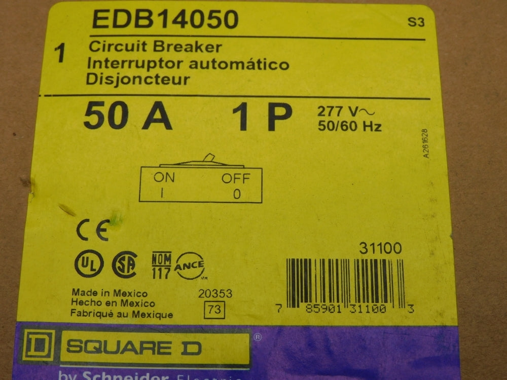 SQUARE D EDB14050 SER. 3 277V 50A NSFS
