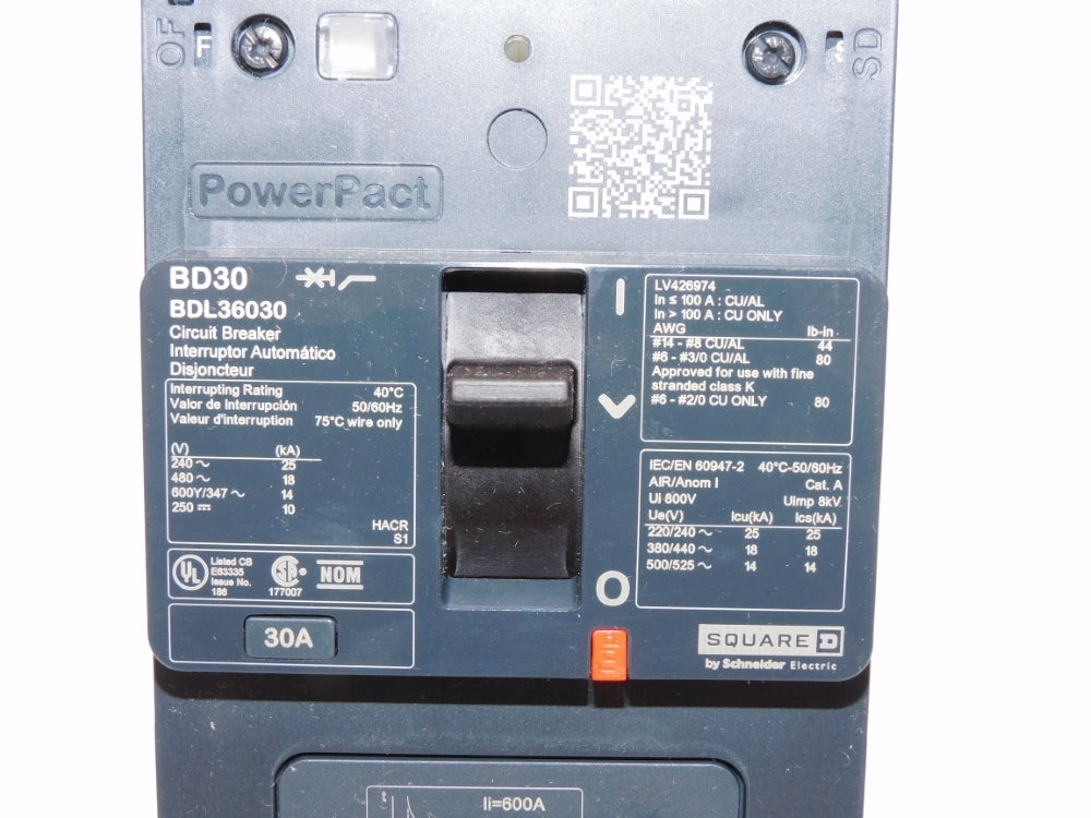 SQUARE D BDL36030 480V 30A NSMP