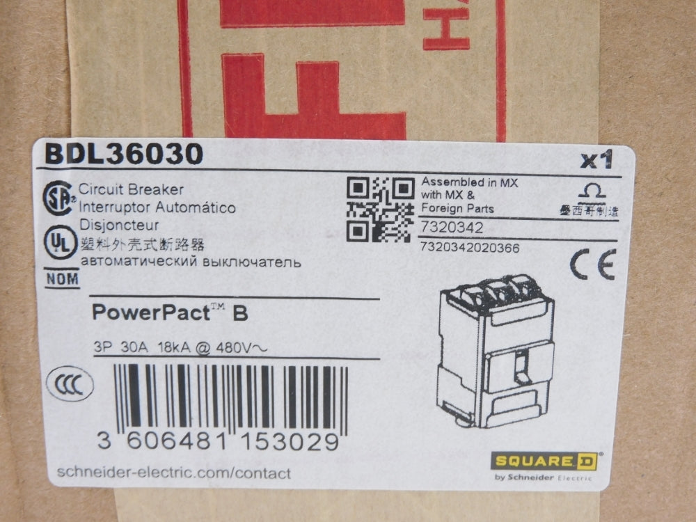 SQUARE D BDL36030 480V 30A NSMP