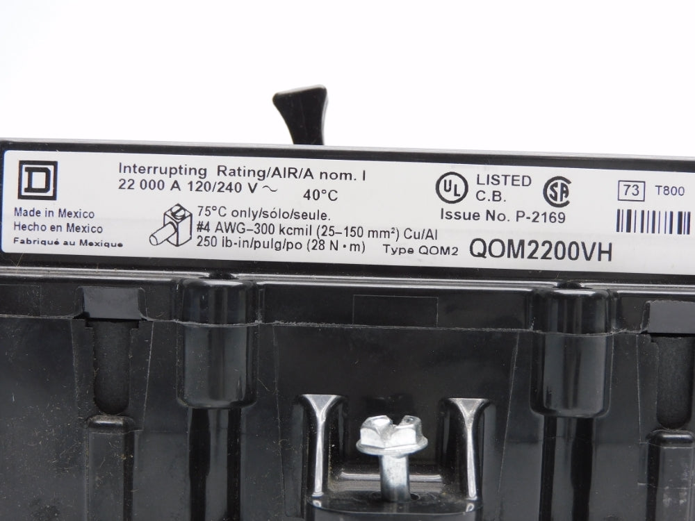 SQUARE D QOM2200VH 120/240V 200A NSNP