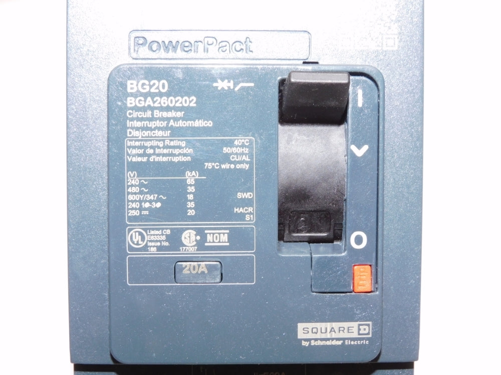 SQUARE D BGA260202 20A 480V NSNP
