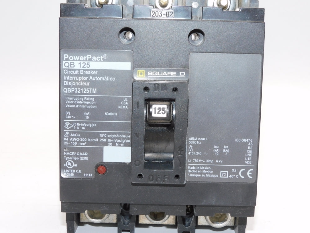 SQUARE D QBP32125TM 240V 125A NSNP