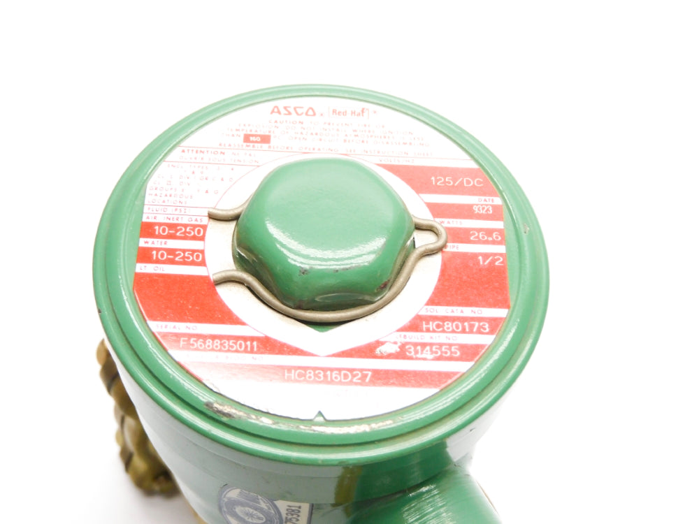 ASCO HC8316D27 125VDC, 10-250PSI 1/2" NSNP
