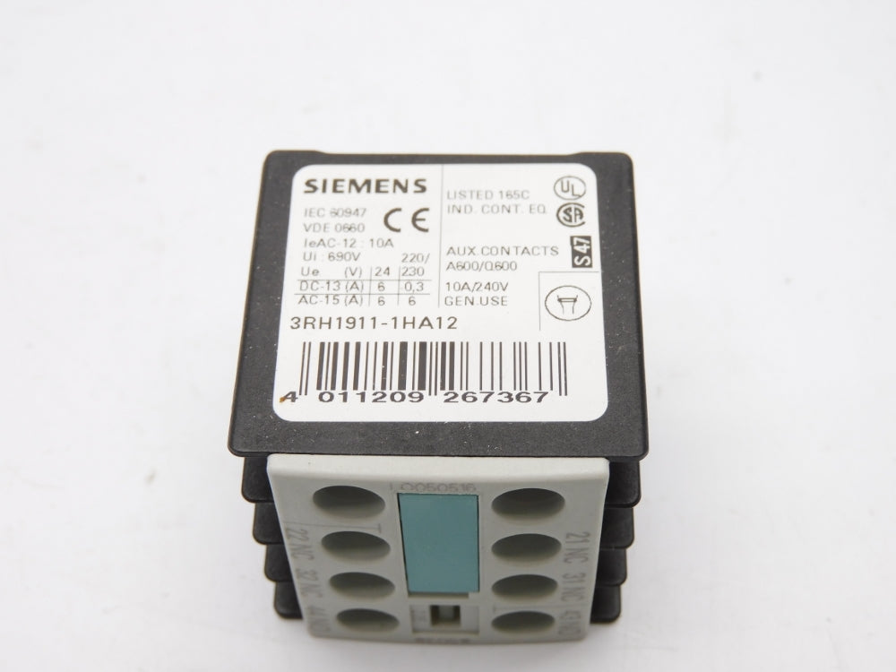 SIEMENS 3RH1911-1HA12 240V 10A NSMP