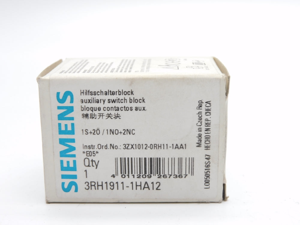 SIEMENS 3RH1911-1HA12 240V 10A NSMP
