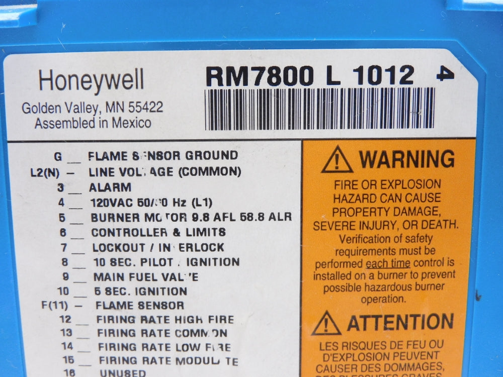 HONEYWELL RM7800L1012 120VAC (AS IS) UNMP