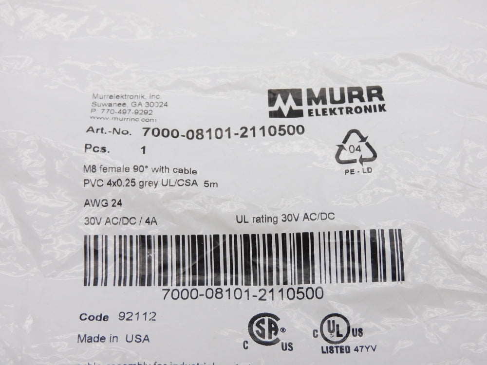 MURR ELEKTRONIK 7000-08101-2110500 30VAC/DC 4A NSMP
