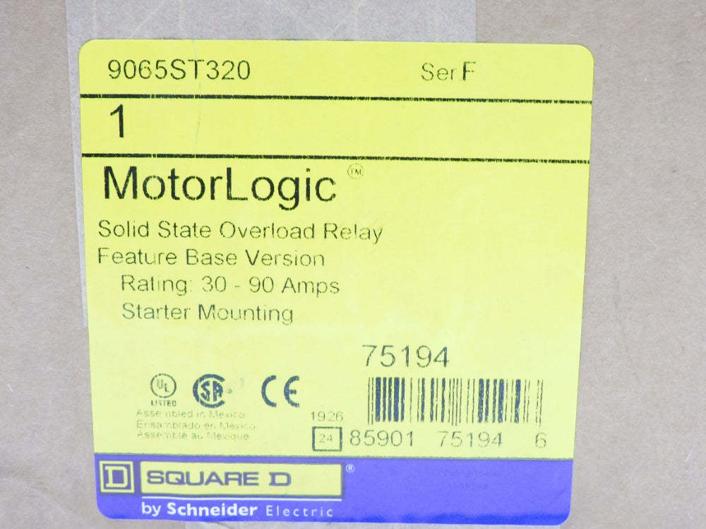 SQUARE D 9065ST320 SER. F 30-90A NSFS