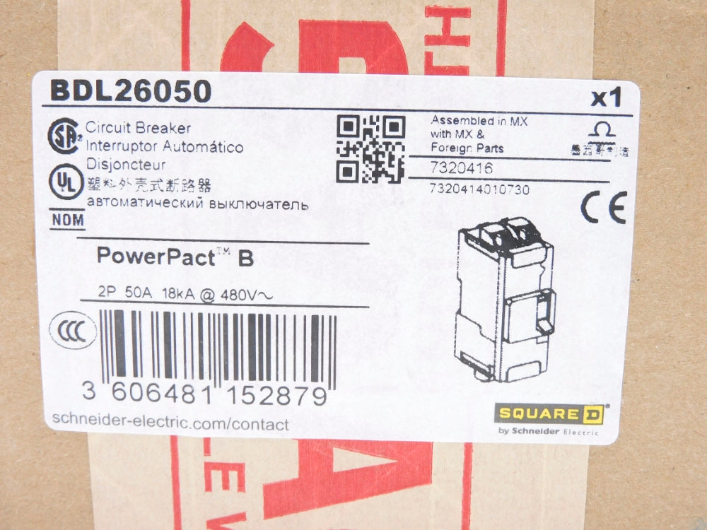 SQUARE D BDL26050 480V 50A NSFS