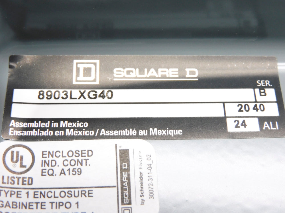 SQUARE D 8903LXG40V02 SER. B 110/120V NSMP