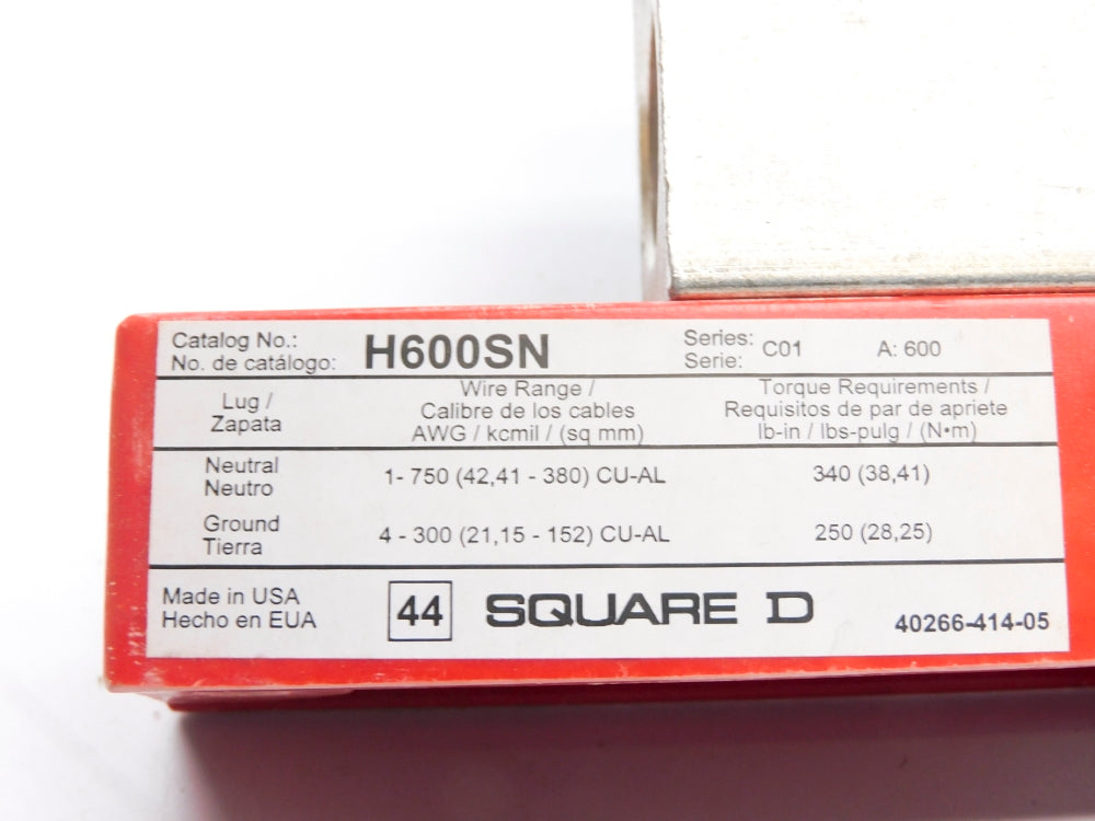 SQUARE D H600SN SER. C01 NSMP