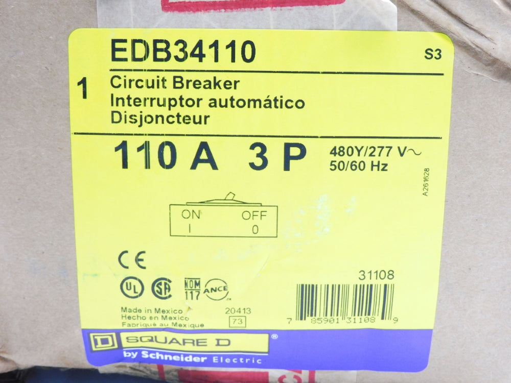 SQUARE D EDB34110 277V 110A NSMP