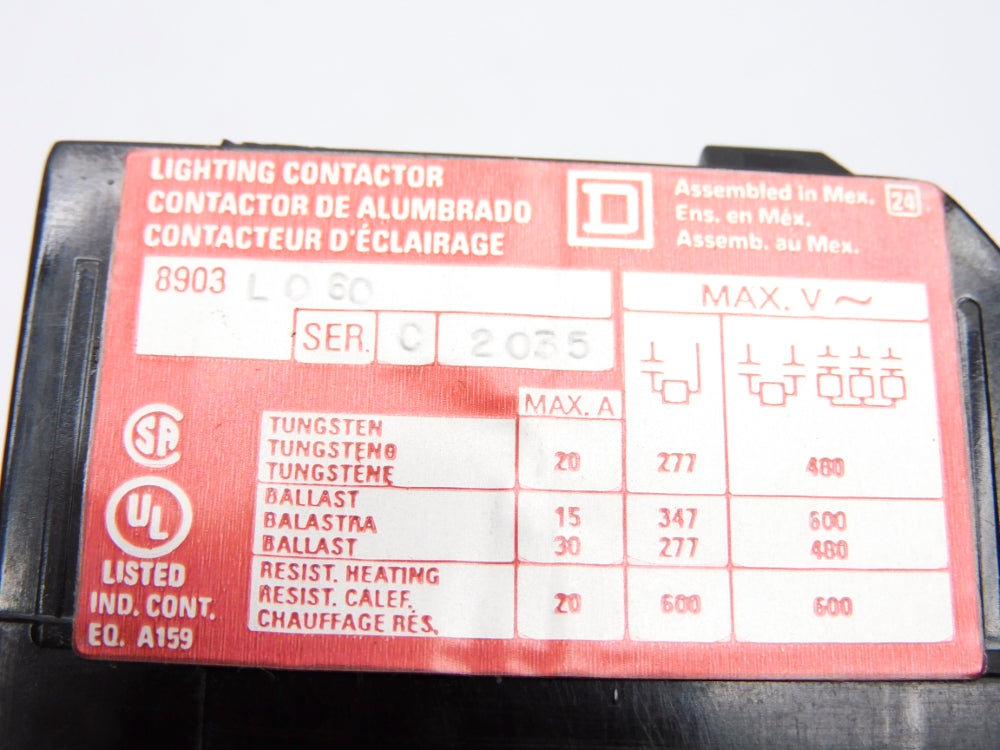 SQUARE D 8903LO60V02 SER. C 110/120V 30A NSMP
