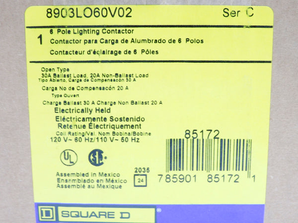 SQUARE D 8903LO60V02 SER. C 110/120V 30A NSMP