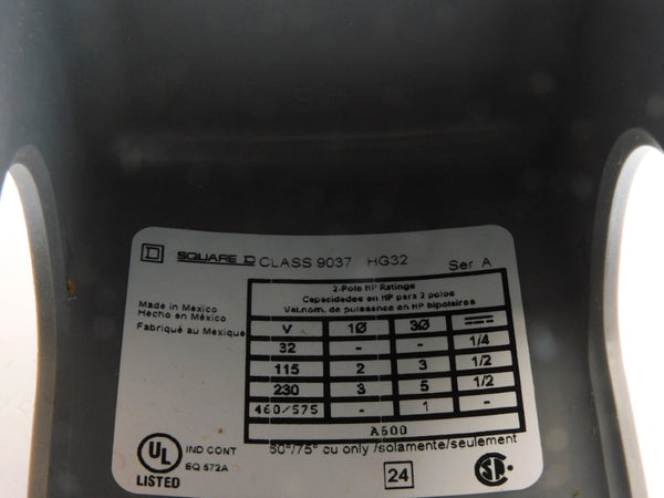 SQUARE D 9037HG32 SER. A 460/575V NSMP