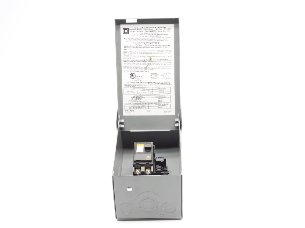 SQUARE D  QO260NATR SER. G02 240VAC 60A NSNP