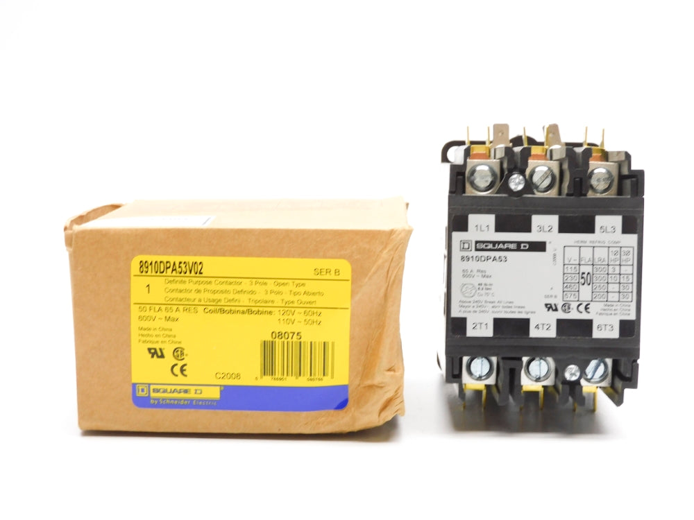 SQUARE D 8910DPA53V02 SER. B 110/120V 50A NSMP
