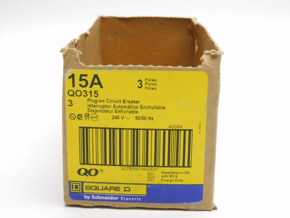 SQUARE D QO315 15A 240V (PKG OF 3) NSMP