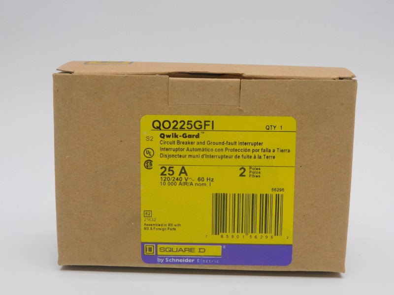 SQUARE D QO225GFI 120/240V 25A NSMP