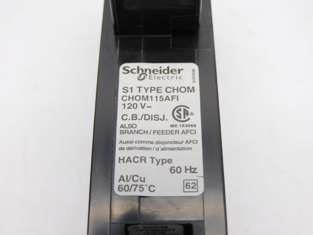 SCHNEIDER ELECTRIC CHOM115AFI 15A 120V (AS PICTURED) NSMP