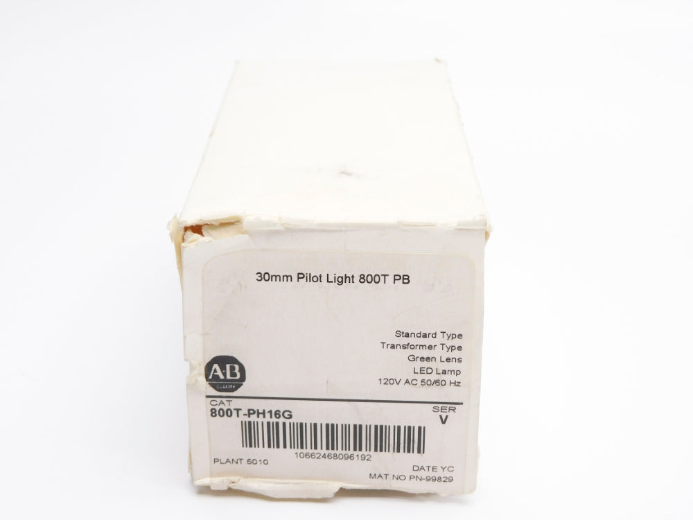 ALLEN BRADLEY 800T-PH16G SER. V 120V (WH) NSMP