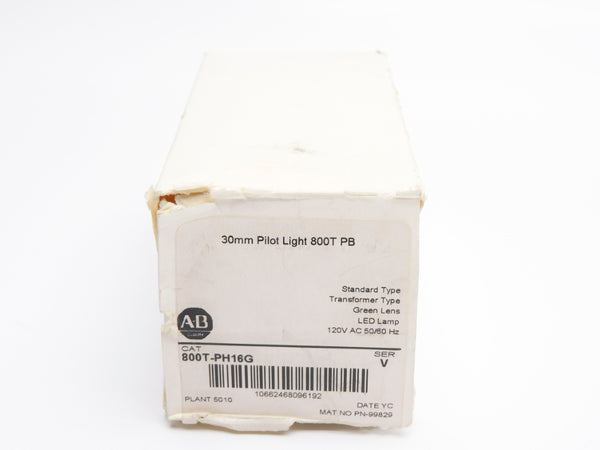 ALLEN BRADLEY 800T-PH16G SER. V 120V (WH) NSMP