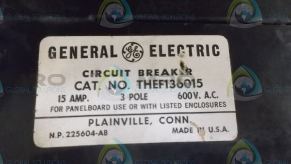 GENERAL ELECTRIC THEF136015 CIRCUIT BREAKER 15A  UNMP