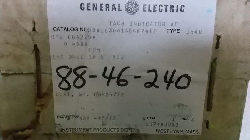 GENERAL ELECTRIC 50-103631AECF2ADE PANEL METER  NSMP