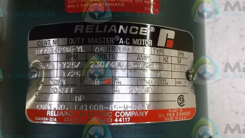 RELIANCE B77A1029M-YL MOTOR  NSNP