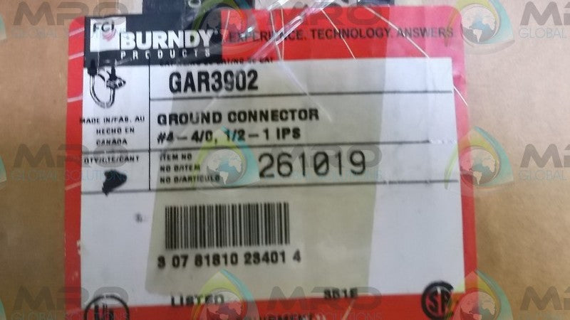 LOT OF 35 BURNDY GAR3902 PIPE GROUND CLAMP NSMP
