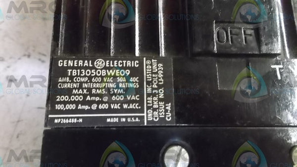 GENERAL ELECTRIC TB13050BWE09  NSMP
