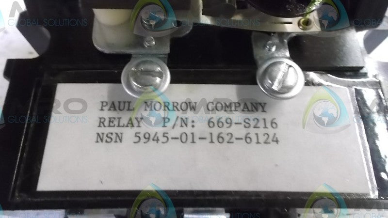 PAUL MORROW 669-S216 CONTACTOR  UNMP
