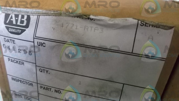 ALLEN BRADLEY 1771-RTP3 SERIES A REMOTE TERMINATION TERMINAL  NSMP