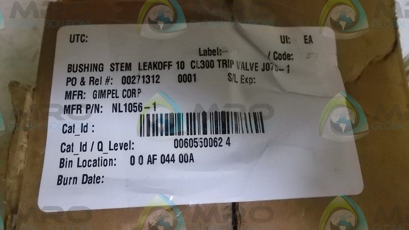 GIMPEL NL1056-1 BUSHING STEM  UNMP