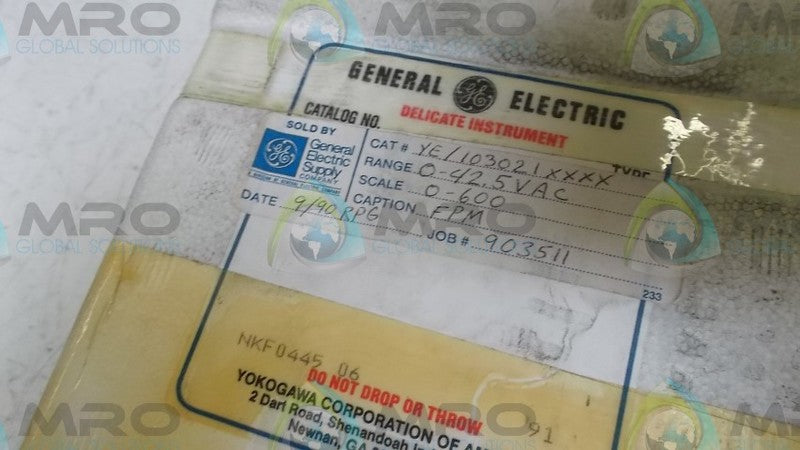 GENERAL ELECTRIC YE/103021XXXX GAUGE 0-600 NSMP
