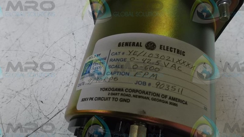 GENERAL ELECTRIC YE/103021XXXX GAUGE 0-600 NSMP
