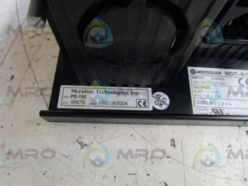 MERIDIAN TECHNOLOGIES PS-150 POWER SUPPLY  UNMP