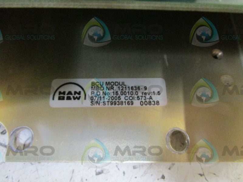 MAN DIESEL 1211636-9 BCU MODULE  UNMP