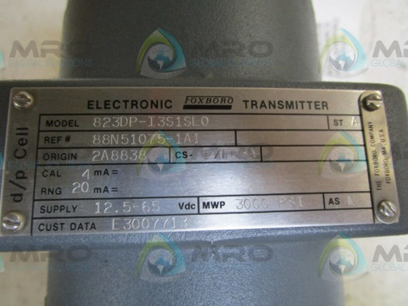FOXBORO 823DP-I3S1SL0 TRANSMITTER  NSMP
