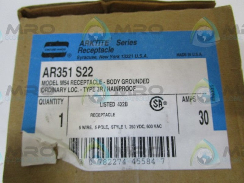 CROUSE-HINDS AR351S22 PLUG  NSMP