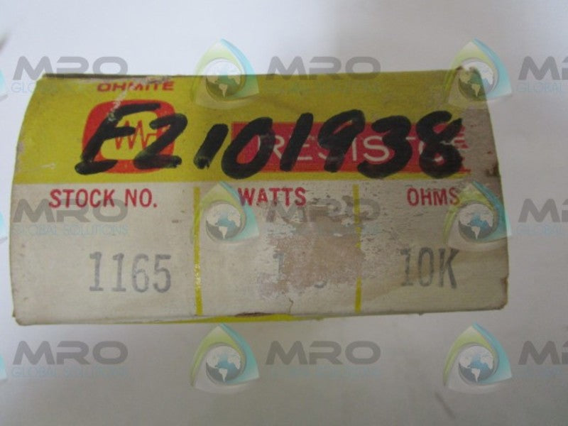 OHMITE 1165 RESISTOR  NSMP