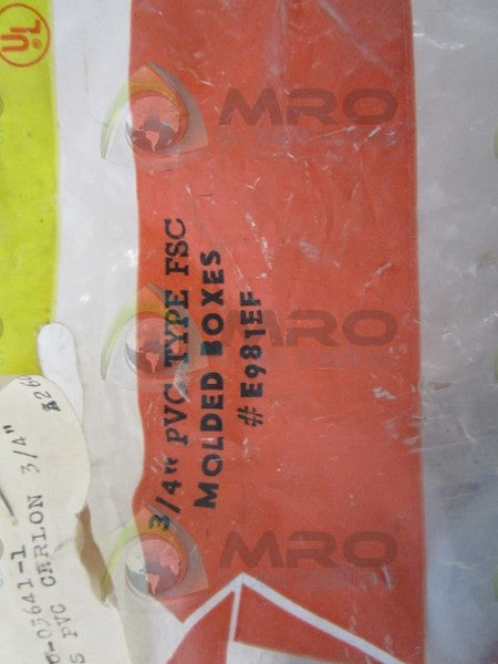 CARLON E981EF MOLDED BOXES 3/4"  NSMP