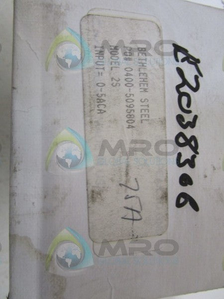 BETHLEHEM STEEL 2S 0-75AC AMPS GUAGE  NSMP
