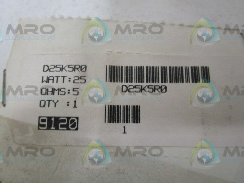 OHMITE D25K5R0 RESISTOR 25 WATTS 5 OHMS  NSMP