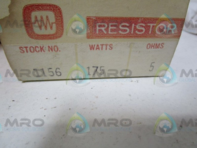 OHMITE 1156 RESISTOR 175 WATTS 5 OHMS  NSMP